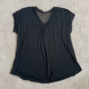 Black V Neck Tee Shirt